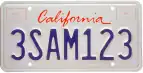 California License Plate