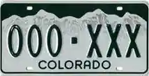 Colorado License Plate