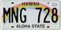 Hawaii License Plate
