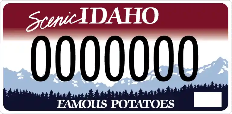 Idaho License Plate