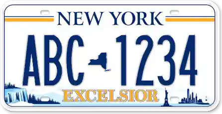 New York License Plate