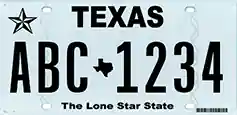 Texas License Plate
