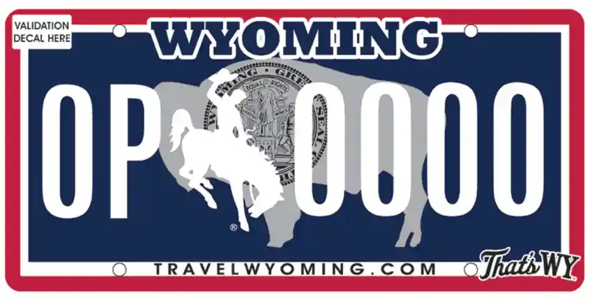 Wyoming License Plate